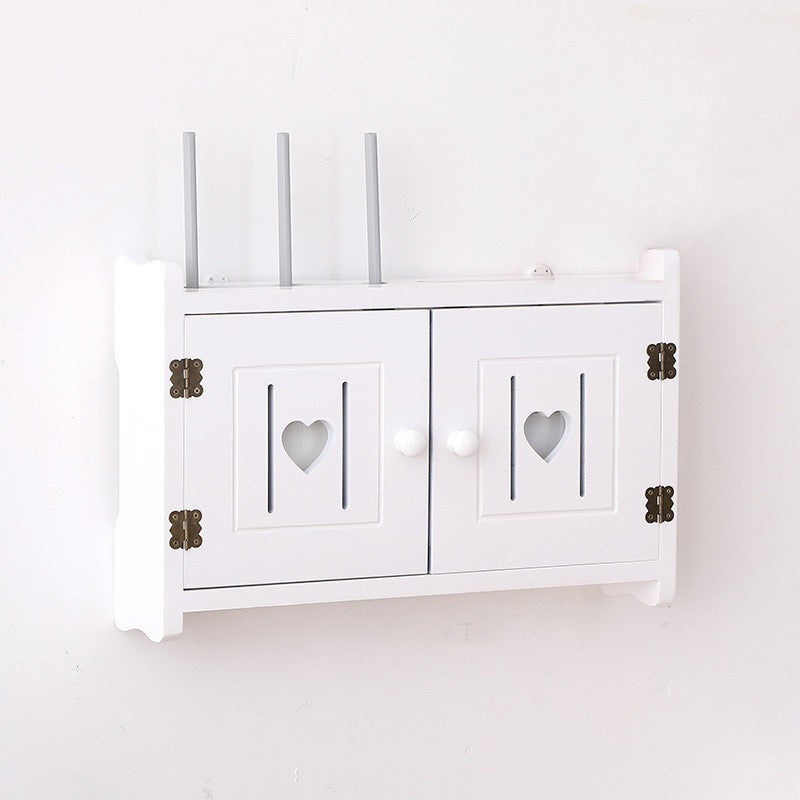 Solid Wood WIFI Router Storage Box,Wall Mounted Floating TV Shelf,No assembly required router hider box ,Network Set-top Box Router Stand