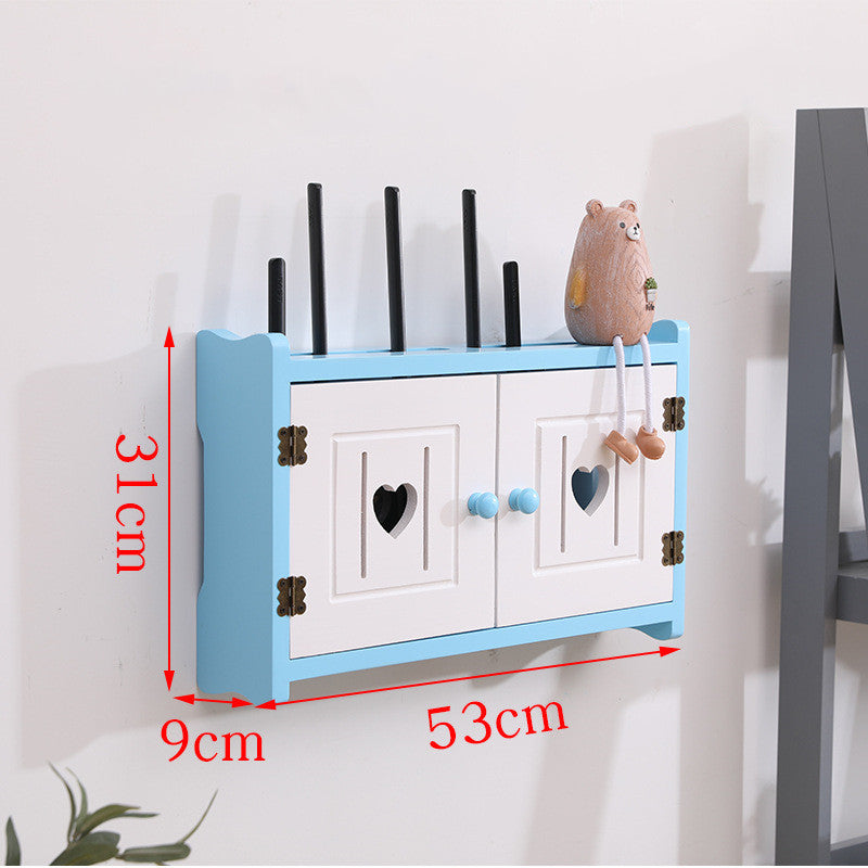 Solid Wood WIFI Router Storage Box,Wall Mounted Floating TV Shelf,No assembly required router hider box ,Network Set-top Box Router Stand