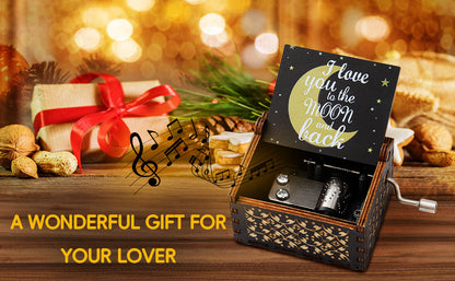 Wooden Hand-Cranked You Are My Sunshine Music Box