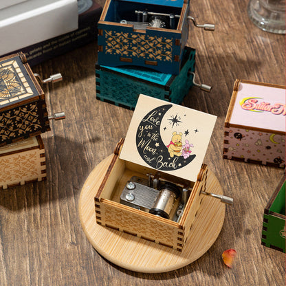Wooden Hand-Cranked You Are My Sunshine Music Box