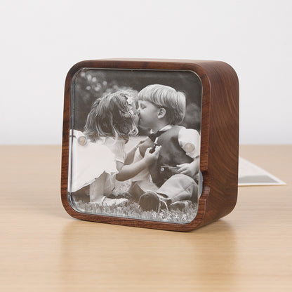 Music box with gravity sensing wood print photo frame Creative birthday gift for your lover/child/friend